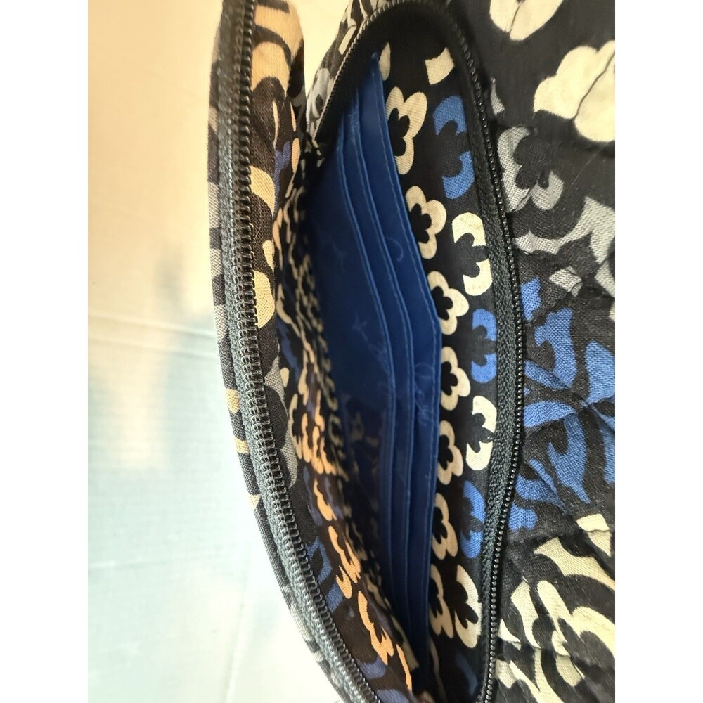 Vera Bradley Crossbody Canterberry Cobalt Quilted Cotton Fabric Bag - Picture 6 of 15